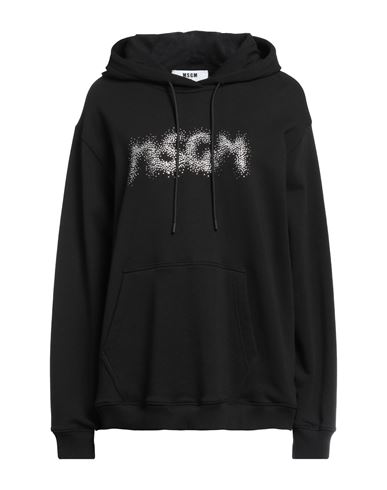 Msgm Woman Sweatshirt Black Size Xl Cotton
