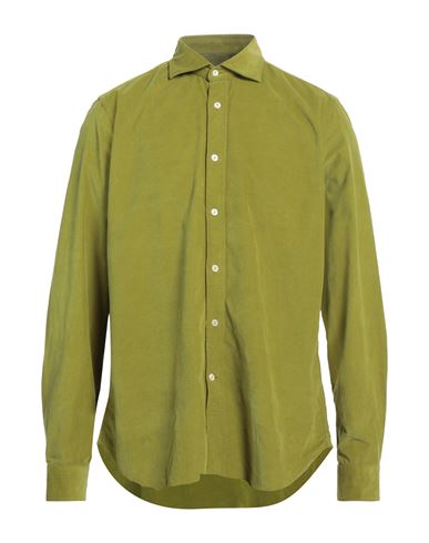 Tintoria Mattei 954 Man Shirt Acid Green Size 15 ¾ Cotton, Elastane