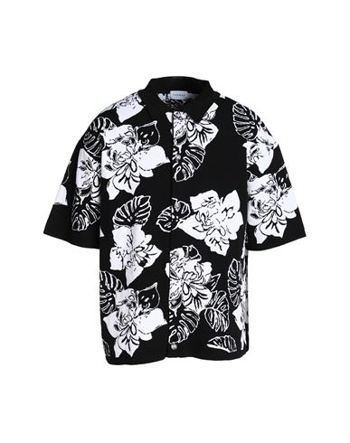Topman Man Shirt Black Size L Polyester, Viscose, Polyamide
