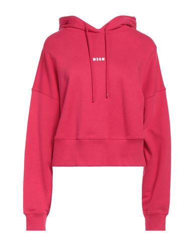 Msgm Woman Sweatshirt Magenta Size L Cotton