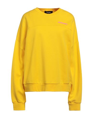 Dsquared2 Woman Sweatshirt Yellow Size M Cotton