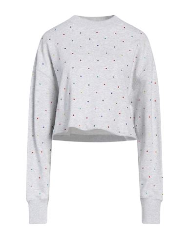 Msgm Woman Sweatshirt Light Grey Size Xl Cotton