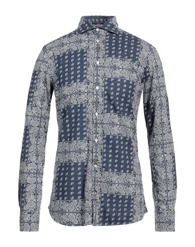 B.d.baggies B. D.baggies Man Shirt Navy Blue Size S Cotton