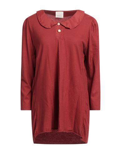Guardaroba By Aniye By Woman T-shirt Brick Red Size L Viscose, Silk, Cotton
