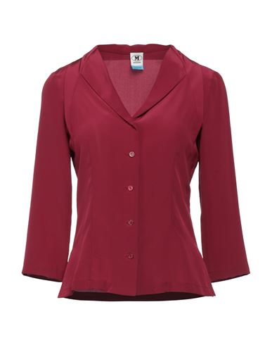 M Missoni Woman Shirt Burgundy Size 14 Silk In Red