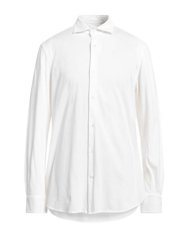 Glanshirt Man Shirt White Size 15 Cotton