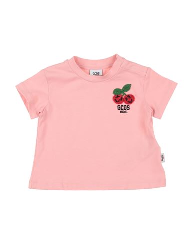 Gcds Mini Babies'  Newborn Girl T-shirt Light Pink Size 3 Cotton, Elastane