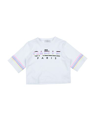 GAELLE PARIS GAËLLE PARIS TODDLER GIRL T-SHIRT WHITE SIZE 4 COTTON, ELASTANE 