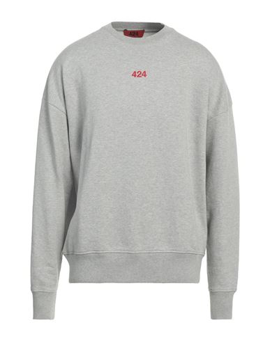 424 Fourtwofour Man Sweatshirt Light Grey Size L Cotton