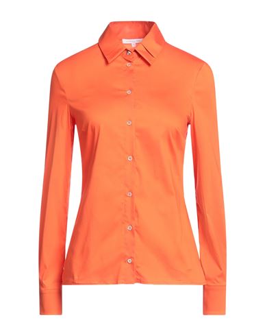 Shop Patrizia Pepe Woman Shirt Orange Size 10 Cotton, Polyamide, Elastane