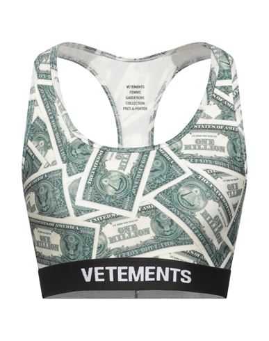 Vetements Woman Top Emerald Green Size M Polyamide, Elastane In Beige