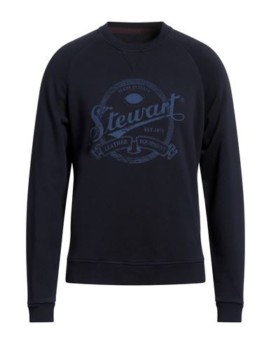 Stewart Man Sweatshirt Navy Blue Size M Cotton