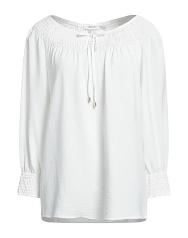 Calvin Klein Woman Blouse White Size Xl Polyester
