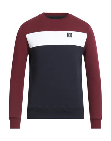 Shop Three Stroke Man Sweatshirt Burgundy Size S Cotton, Polyester In Red