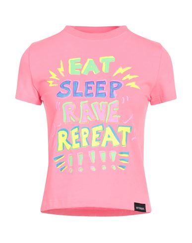 Vetements Woman T-shirt Pink Size Xs Polyester, Cotton, Elastane