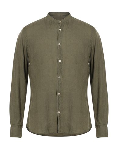 Glanshirt Man Shirt Military Green Size 16 ½ Linen