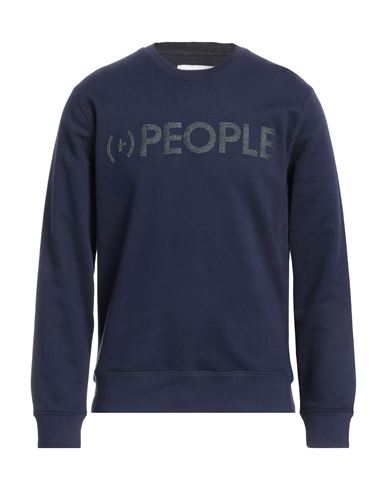 People (+)  Man Sweatshirt Midnight Blue Size L Cotton, Polyester