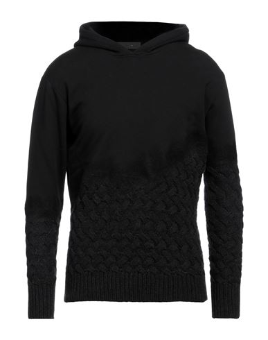 Lucques Man Sweatshirt Black Size 42 Merino Wool, Cotton