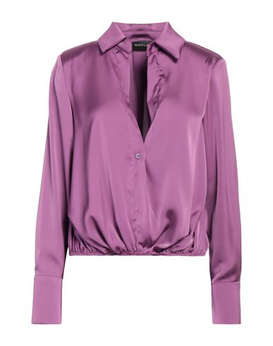 Vanessa Scott Woman Shirt Mauve Size L Polyester In Purple