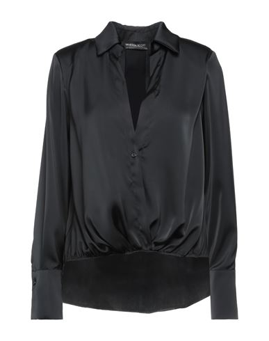 Vanessa Scott Woman Shirt Black Size L Polyester