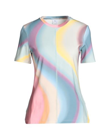 Ps By Paul Smith Ps Paul Smith Woman T-shirt Sky Blue Size L Lyocell, Cotton, Elastane