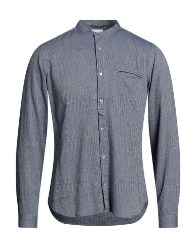 Dnl Man Shirt Midnight Blue Size 15 ¾ Cotton, Linen