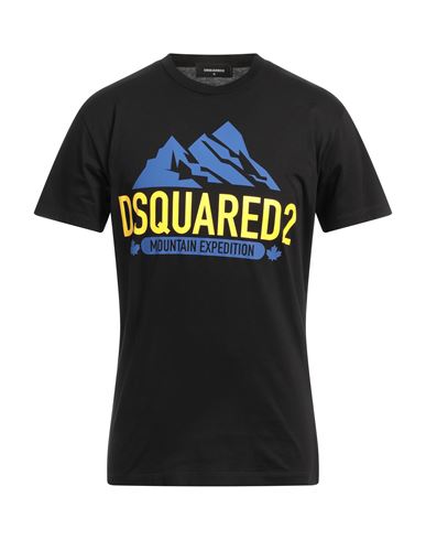 Dsquared2 Man T-shirt Black Size 3xl Cotton In Black