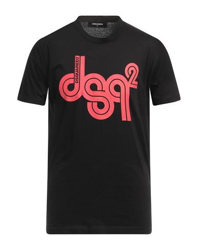 Dsquared2 Man T-shirt Black Size 3xl Cotton In Black