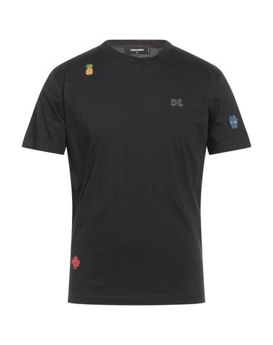 Dsquared2 Man T-shirt Black Size 3xl Cotton