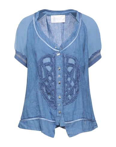 Elisa Cavaletti By Daniela Dallavalle Woman Shirt Light Blue Size 6 Linen, Viscose, Elastane