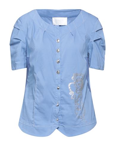 Elisa Cavaletti By Daniela Dallavalle Woman Shirt Light Blue Size 6 Cotton, Polyamide, Elastane
