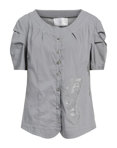 Elisa Cavaletti By Daniela Dallavalle Woman Shirt Grey Size 12 Cotton, Polyamide, Elastane