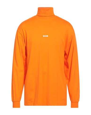 Msgm Man T-shirt Orange Size Xl Cotton
