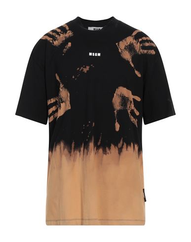 Msgm Man T-shirt Black Size L Cotton