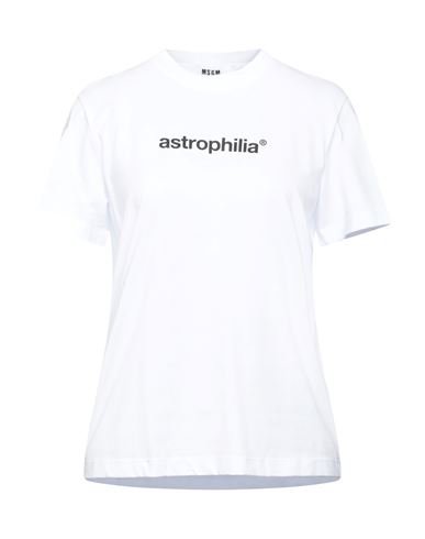 Msgm Woman T-shirt White Size Xl Cotton