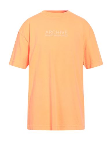 Palm Angels Man T-shirt Orange Size Xxl Cotton