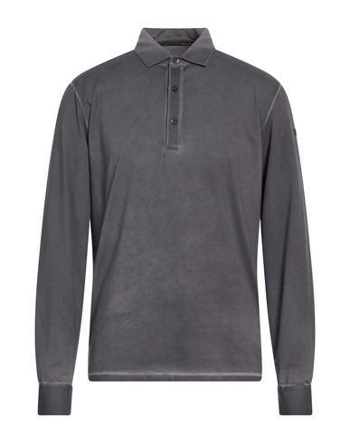 Rrd Man Polo Shirt Lead Size 40 Polyamide, Elastane In Gray