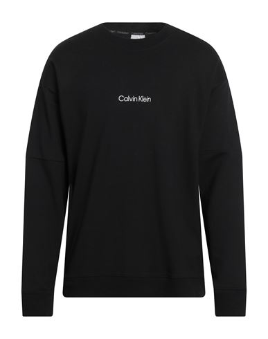 Calvin Klein Man Sweatshirt Black Size S Cotton, Polyester, Elastane