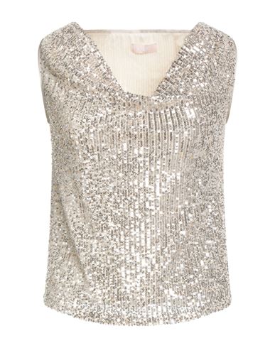 Liu •jo Woman Top Beige Size 4 Polyester