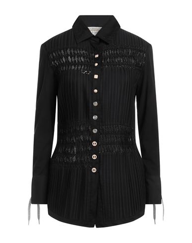 Elisa Cavaletti By Daniela Dallavalle Woman Shirt Black Size 6 Cotton, Polyester, Elastane, Nylon