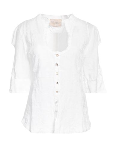 Elisa Cavaletti By Daniela Dallavalle Woman Shirt Ivory Size 4 Linen, Cotton, Viscose, Elastane In White
