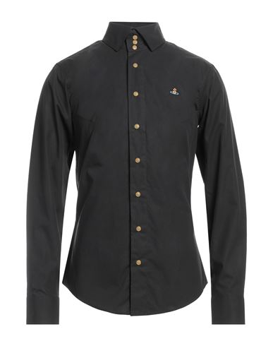 Vivienne Westwood Man Shirt Black Size 36 Organic Cotton, Elastane