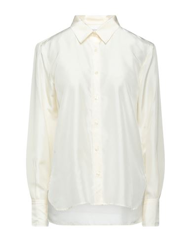 Les Coyotes De Paris Woman Shirt Cream Size 10 Silk In White