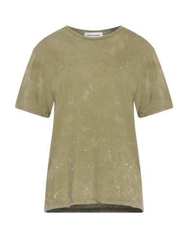 Brand Unique Woman T-shirt Military Green Size 4 Cotton