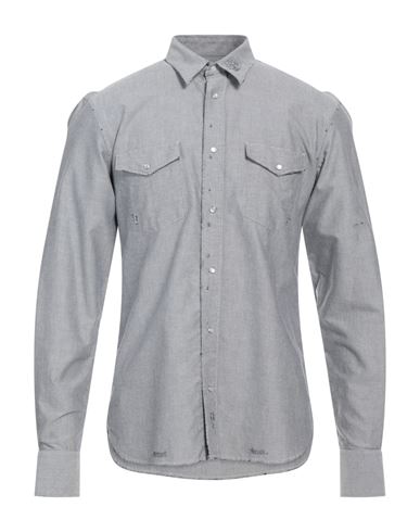 Mauro Grifoni Man Shirt Light Grey Size 42 Cotton