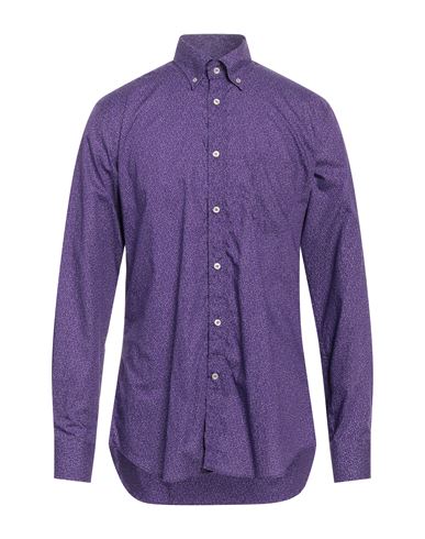 Paul & Shark Man Shirt Purple Size 16 Cotton