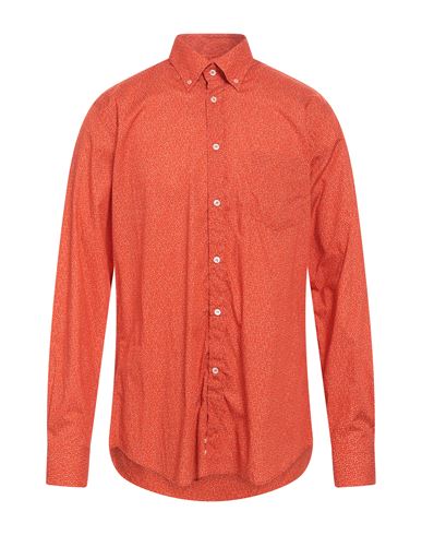Paul & Shark Man Shirt Orange Size 16 Cotton