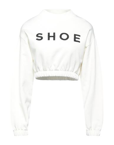 Shoe® Shoe Woman Sweatshirt Ivory Size Xl Cotton In White