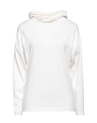 Shop European Culture Woman T-shirt Off White Size L Cotton, Elastane