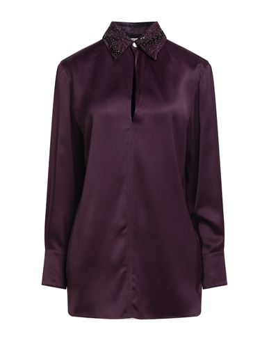 Agnona Woman Top Plum Size 4 Viscose, Wool In Purple